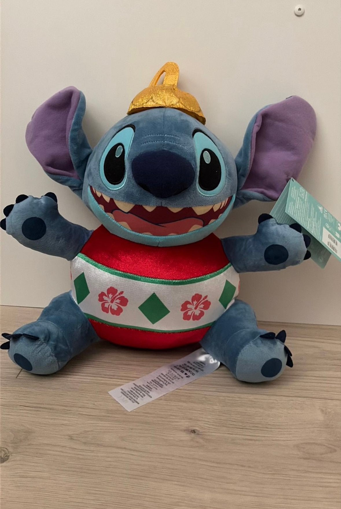 Disney Stitch Kerst Knuffel, Disney, Overige typen, Blauw, Ophalen of Verzenden