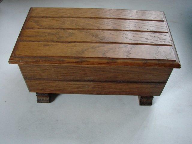 retro eiken miniatuur dekenkistje meubelfabriek Oisterwijk, Minder dan 50 cm, Eikenhout, 200 cm of meer, Ophalen of Verzenden