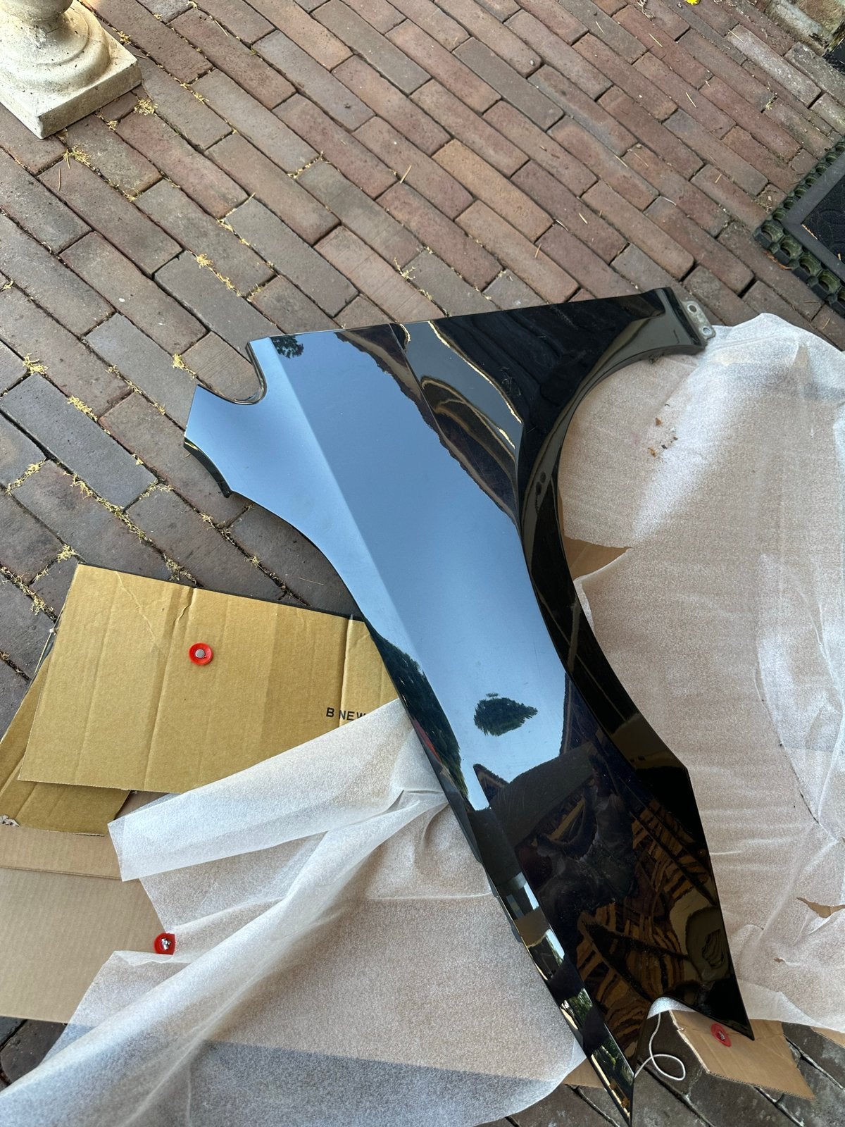 Spatbord linksvoor Volkswagen Golf 7 Deep Black (LC9X), Ophalen of Verzenden