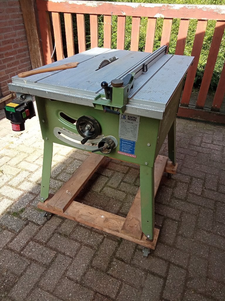 Nette Elektra beckum pk250 zaagtafel 380v 2.8kw met motorrem, Doe-het-zelf en Verbouw, Ophalen, Gebruikt, Cirkelzaag, 70 mm of meer