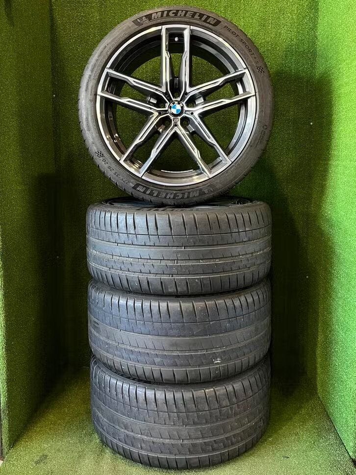 Originele 20 inch BMW 810M velgen banden M5 f90 M8 f91 f92, Gebruikt, -, 285 mm, -