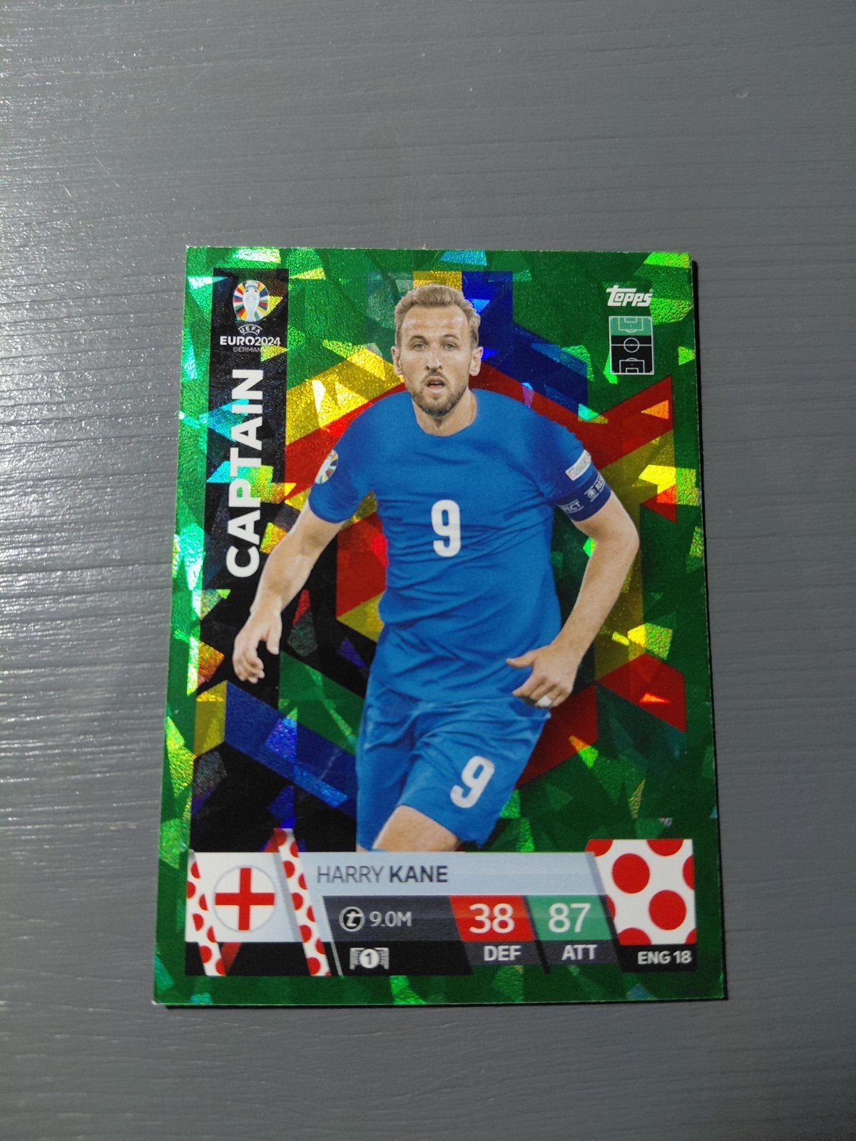 harry kane (topps ek 2024) green amerold captain, Verzamelen, Ophalen of Verzenden, Nieuw, Buitenlandse clubs, Poster, Plaatje of Sticker