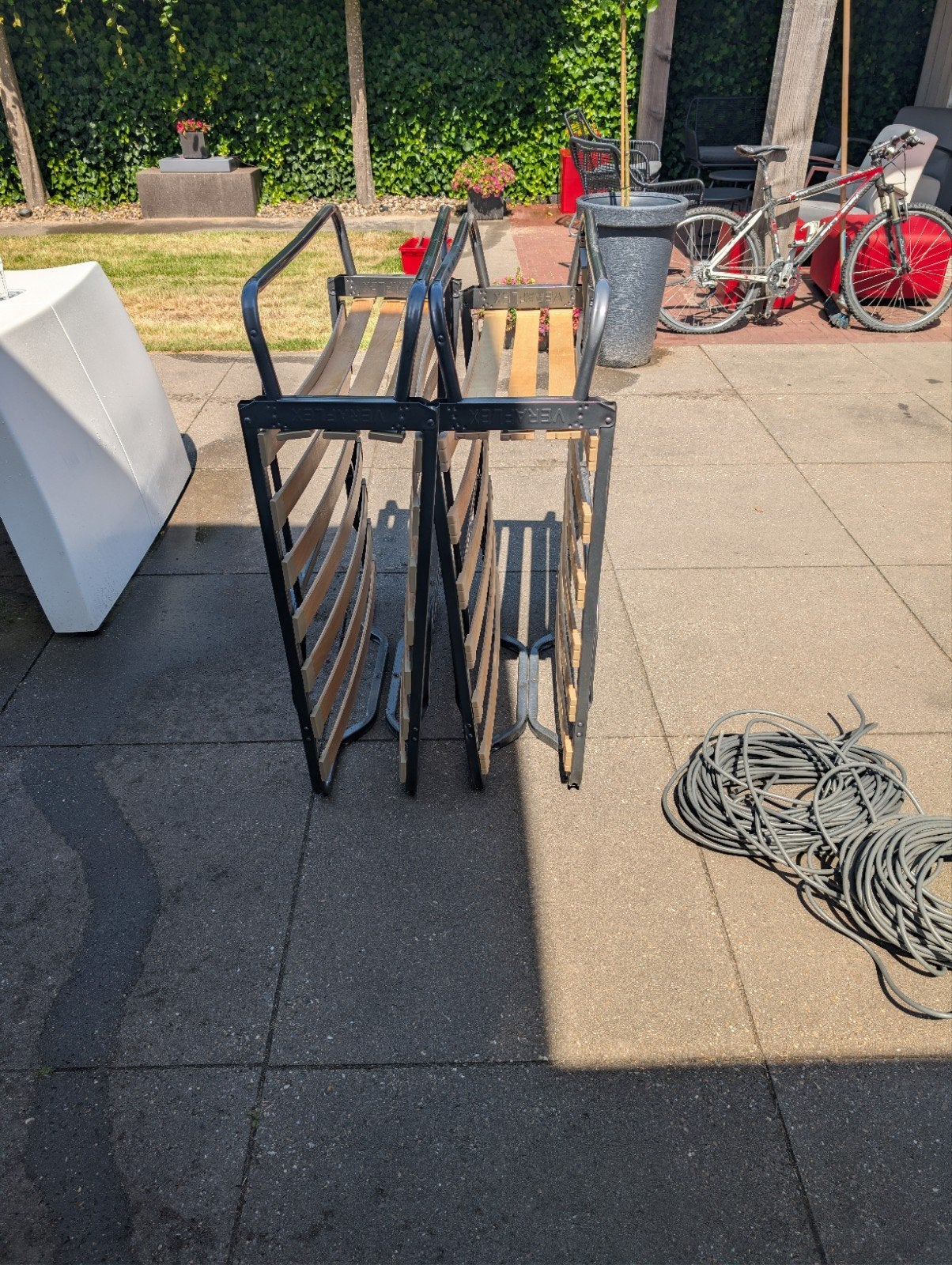 2x Veraflex opklapbed 80x200cm, Huis en Inrichting, Slaapkamer | Bedden, Ophalen, Gebruikt, Eenpersoons, 80 cm