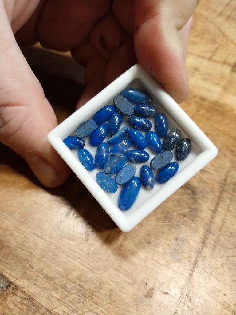 Langwerpige lapis lazuli cabochons, Sieraden, Tassen en Uiterlijk, Ophalen of Verzenden
