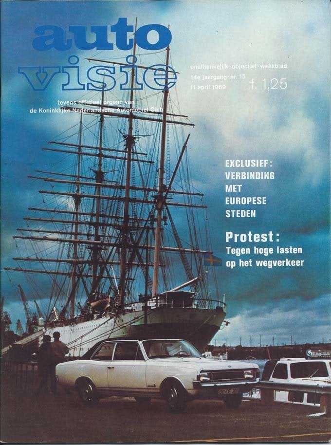 Autovisie 15 1969 : Triumph Vitesse - Austin Maxi - Porsche, Ophalen of Verzenden, Gelezen, Algemeen