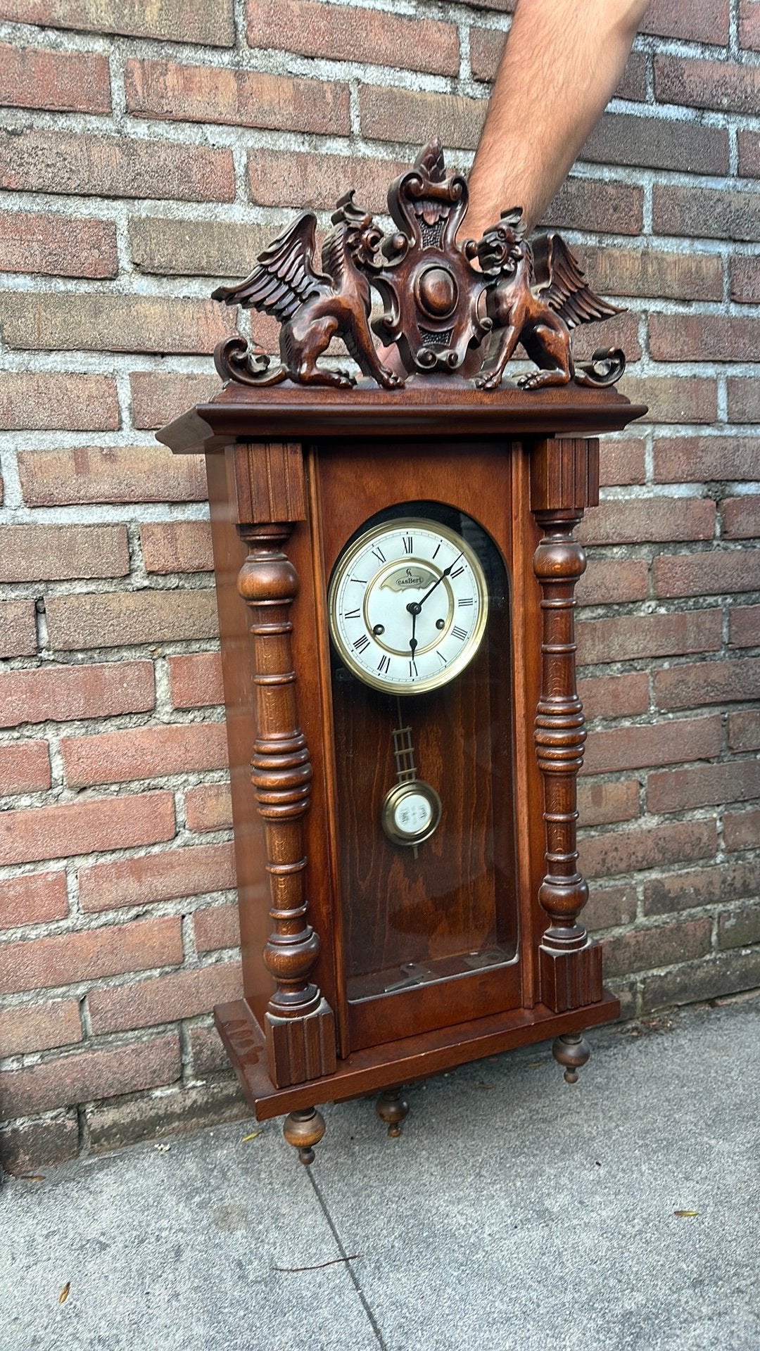 CASBERT Klassieke regulateur wandklok, Ophalen