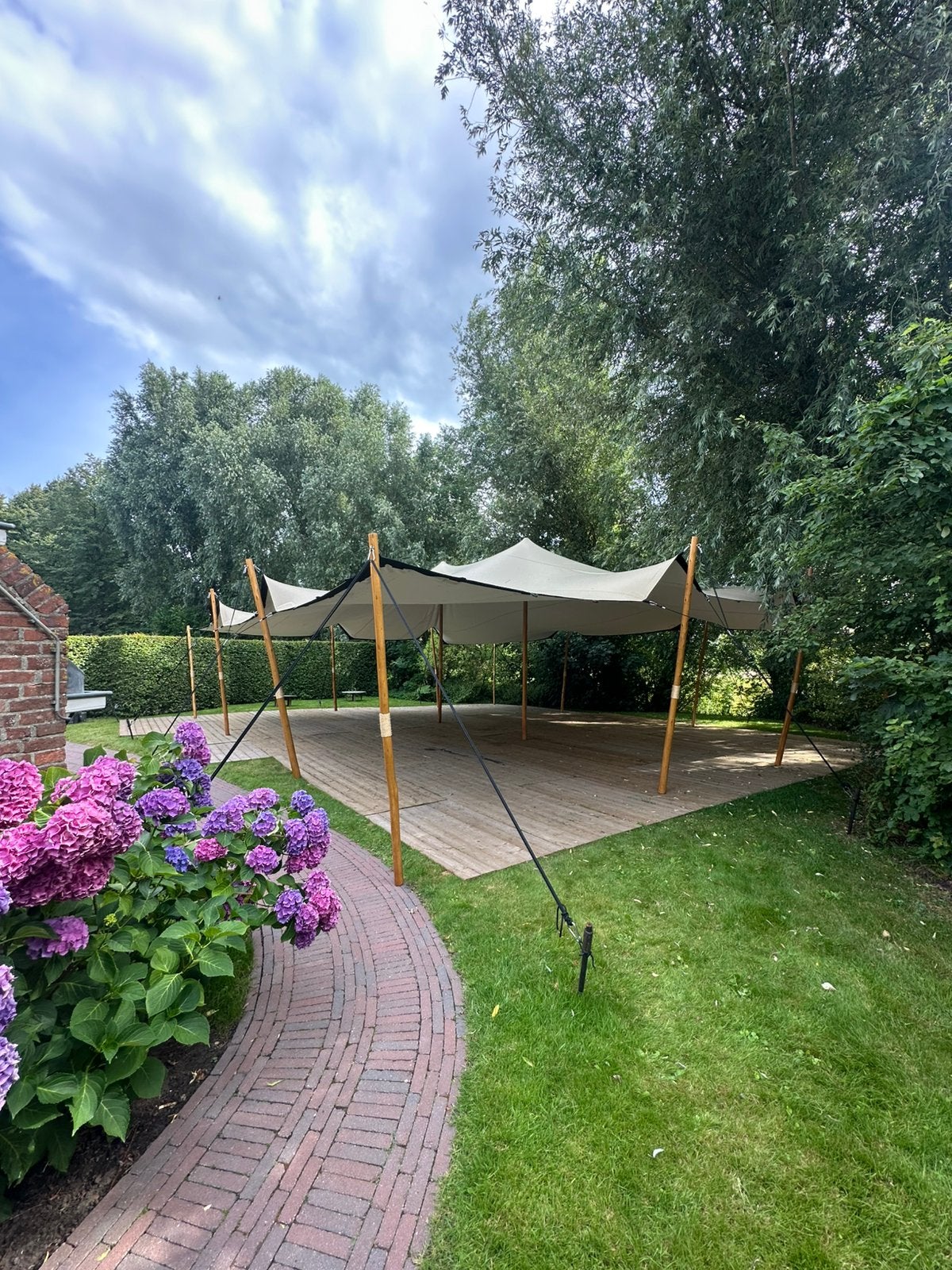 Stretchtent te huur, Verzenden, Zo goed als nieuw
