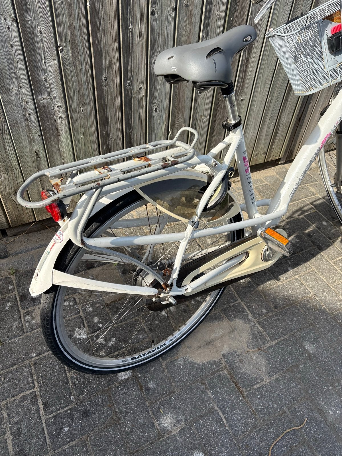 Batavus damesfiets met mandje en bagagedrager, Velgrem, Batavus, Ophalen of Verzenden, 53 tot 56 cm