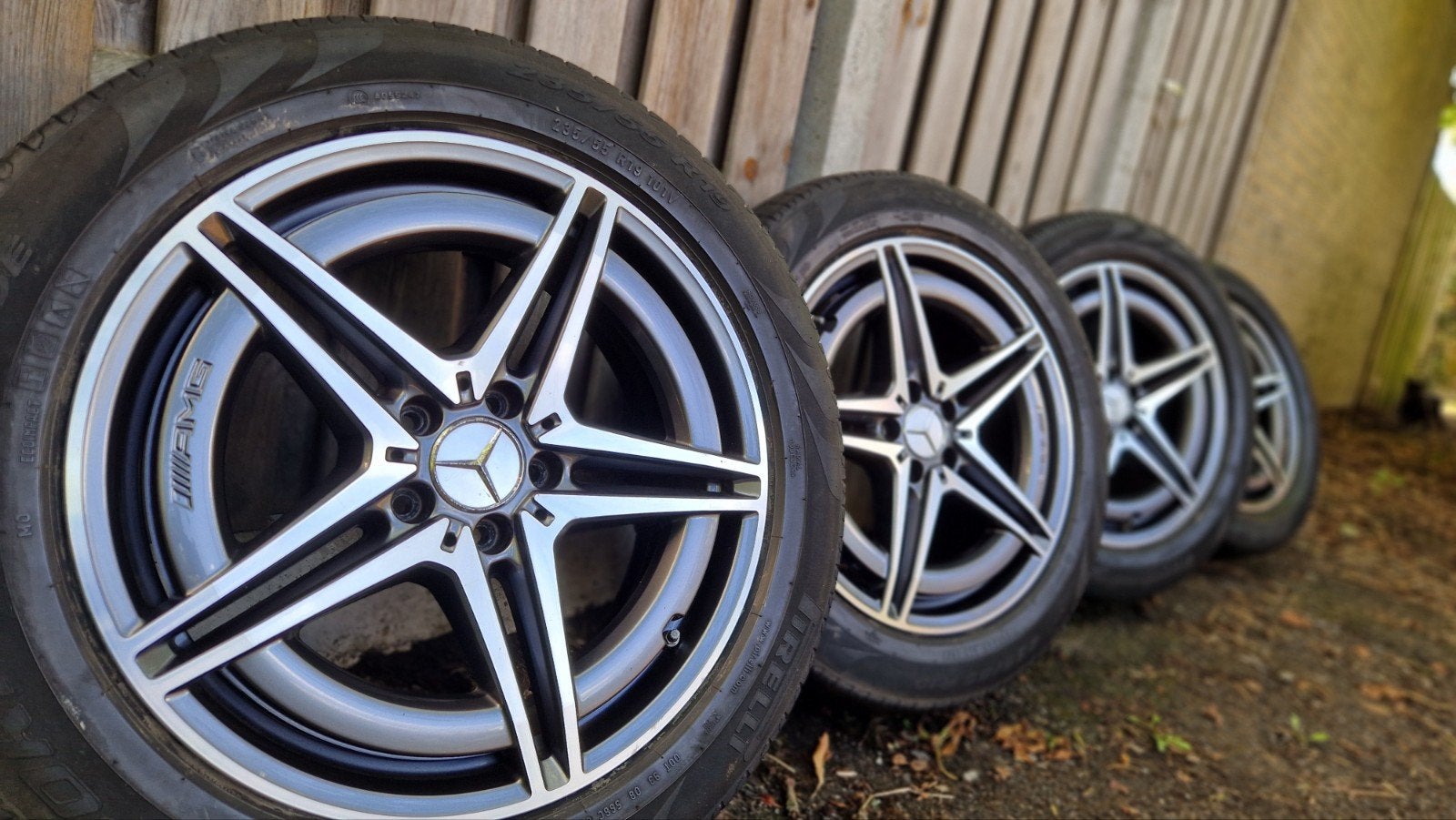 Mercedes EQC EQS EQE 19 INCH AMG VELGEN BREEDSET A2934011400, Gebruikt, Banden en Velgen, 235 mm, Personenwagen