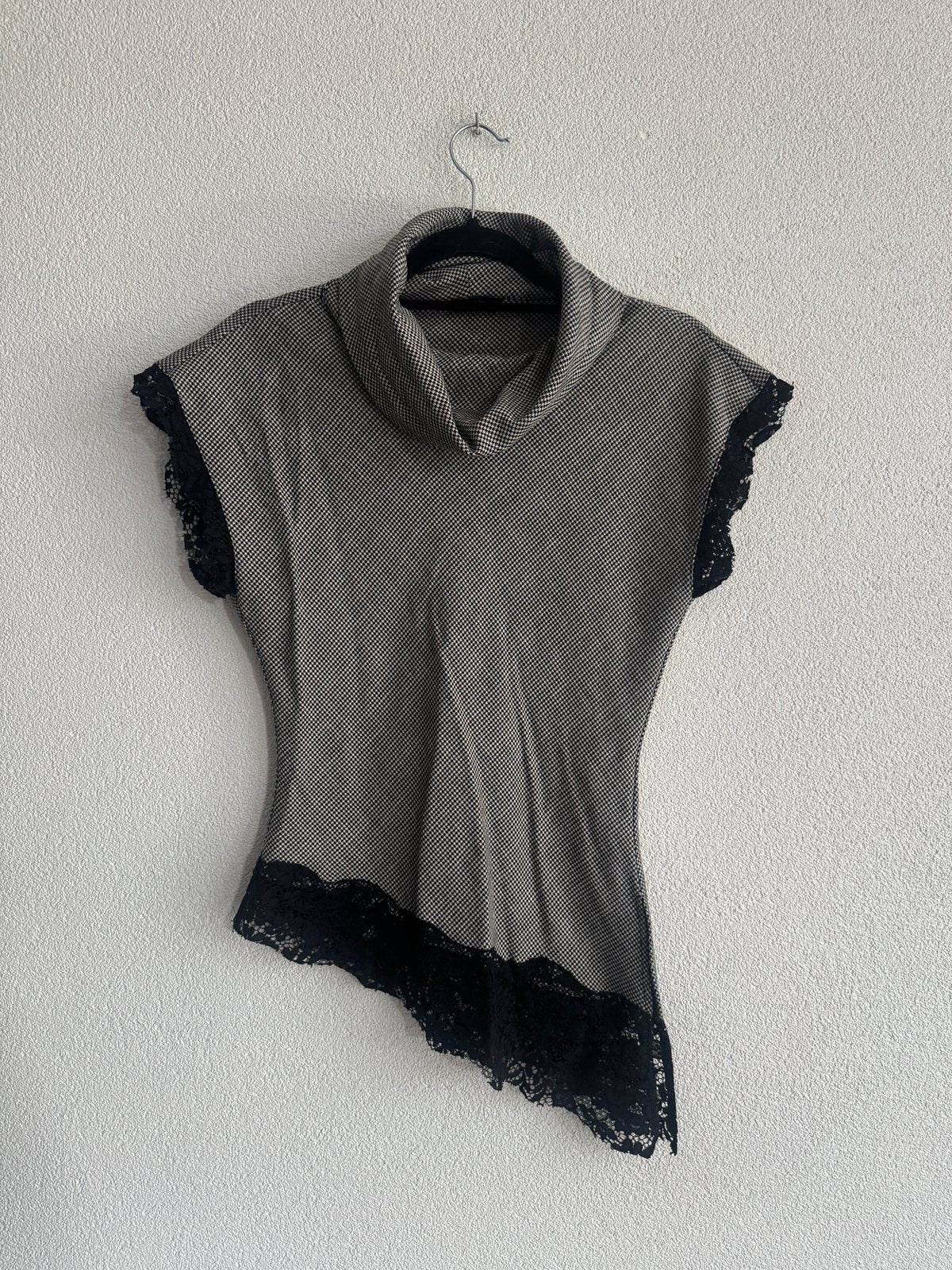 Zara asymmetrische top met geruite print, Bruin, Zara, Ophalen of Verzenden, Zo goed als nieuw