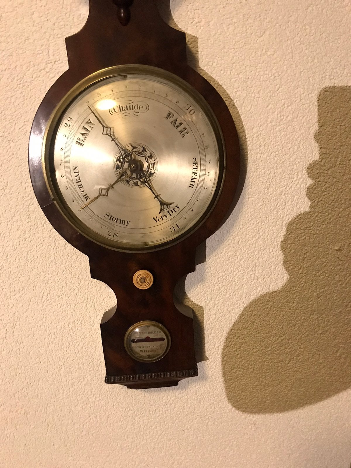 Engelse antieke banjo barometer., Ophalen of Verzenden, Zo goed als nieuw