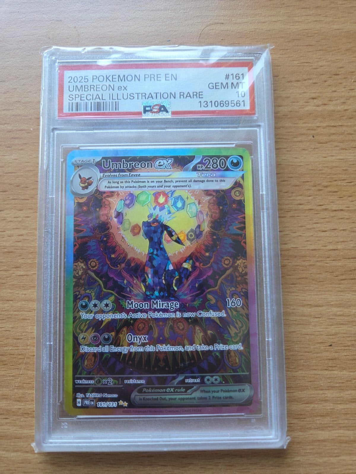 Zeldzame Pokemon umbreon ex #161 psa 10, Verzenden, Zo goed als nieuw