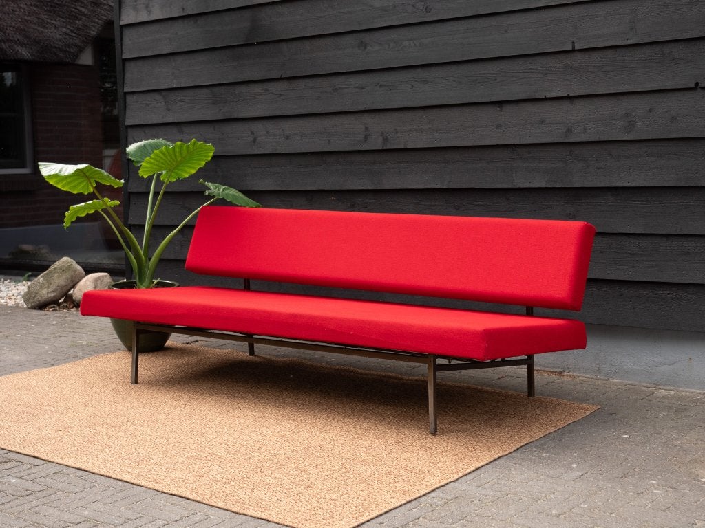 Vintage Gelderland Slaapbank | Rob Parry daybed bank | Rood, Huis en Inrichting, Vintage, Mid-century, Design, -, -, 150 tot 200 cm