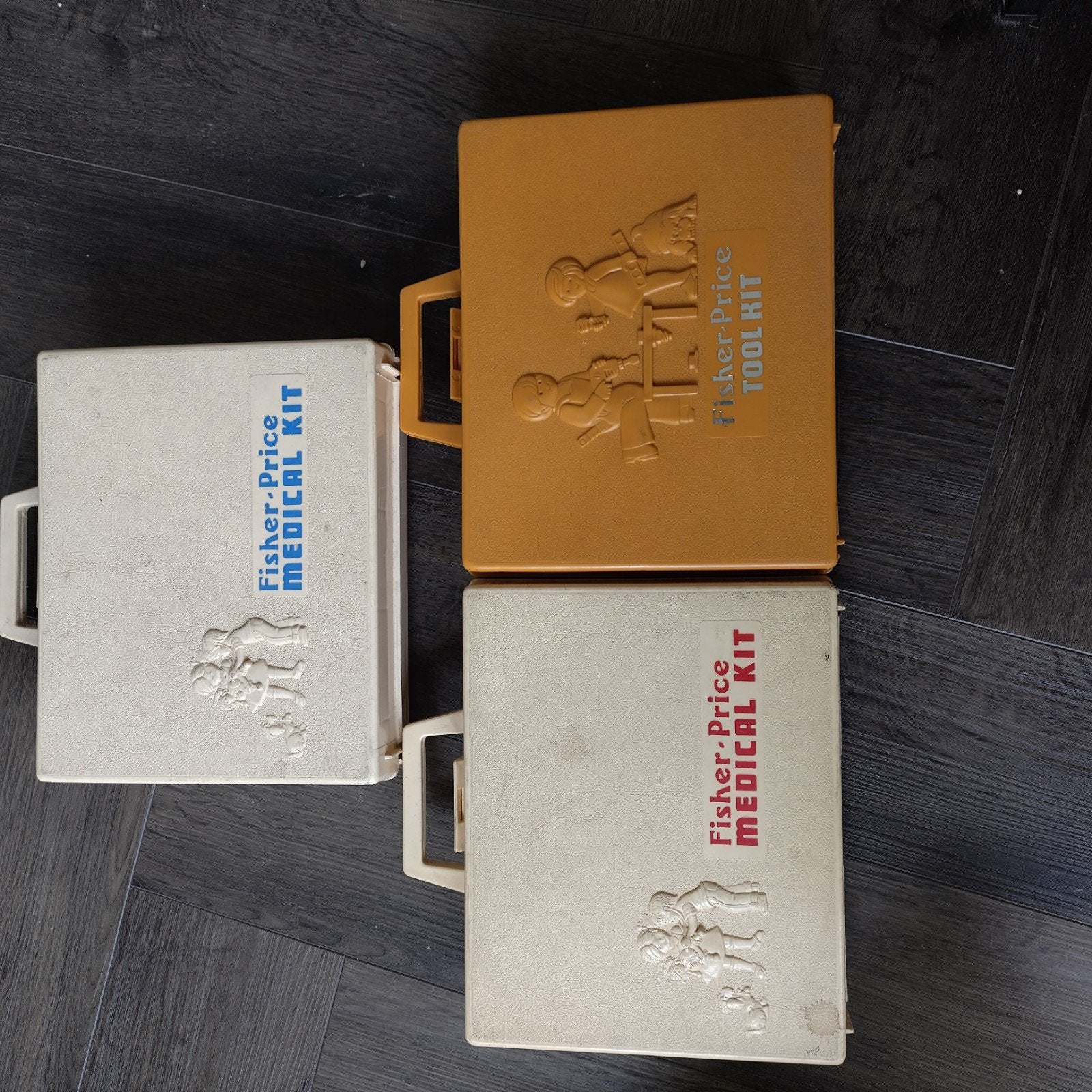Vintage Fisher-Price Dokterskoffer & Gereedschapskoffer, Ophalen of Verzenden, Gebruikt, Speelset