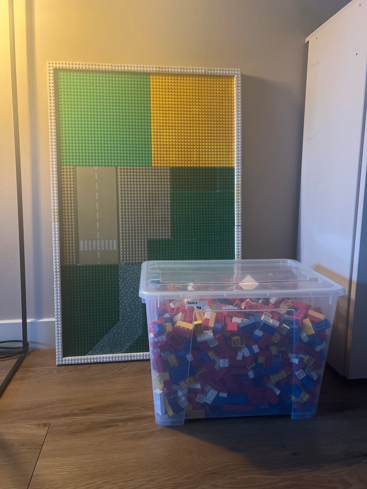 Grote partij LEGO met speelplaat, Ophalen, Gebruikt, Overige merken