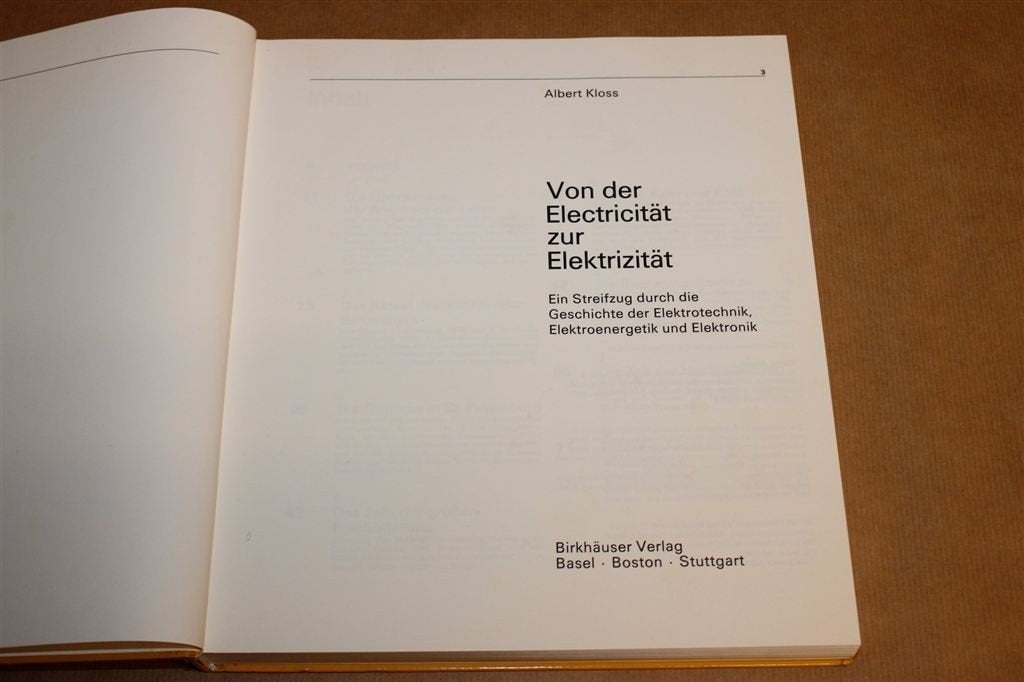 Von der Electricität — Geschichte der Elektrotechnik, Ophalen of Verzenden, Gelezen