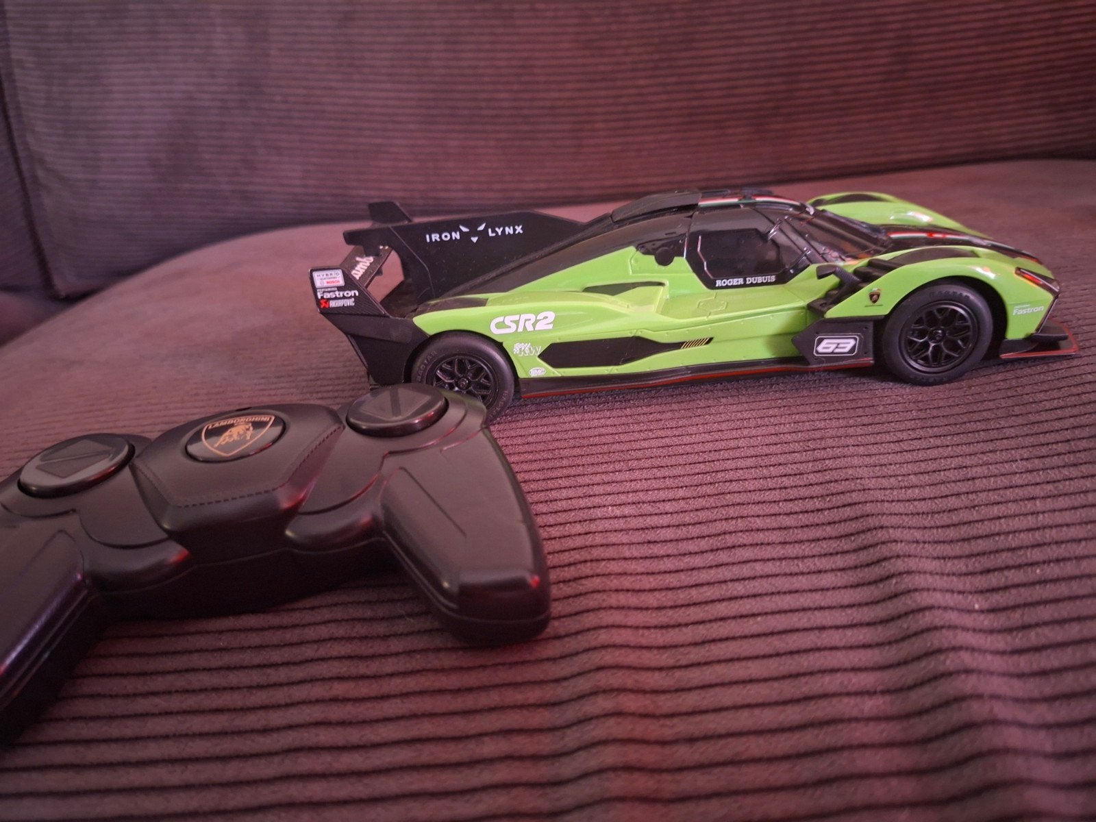 RC Lamborghini V12 Vision Gran Turismo (Groen), Zo goed als nieuw, Auto onroad, RTR (Ready to Run), Overige schalen