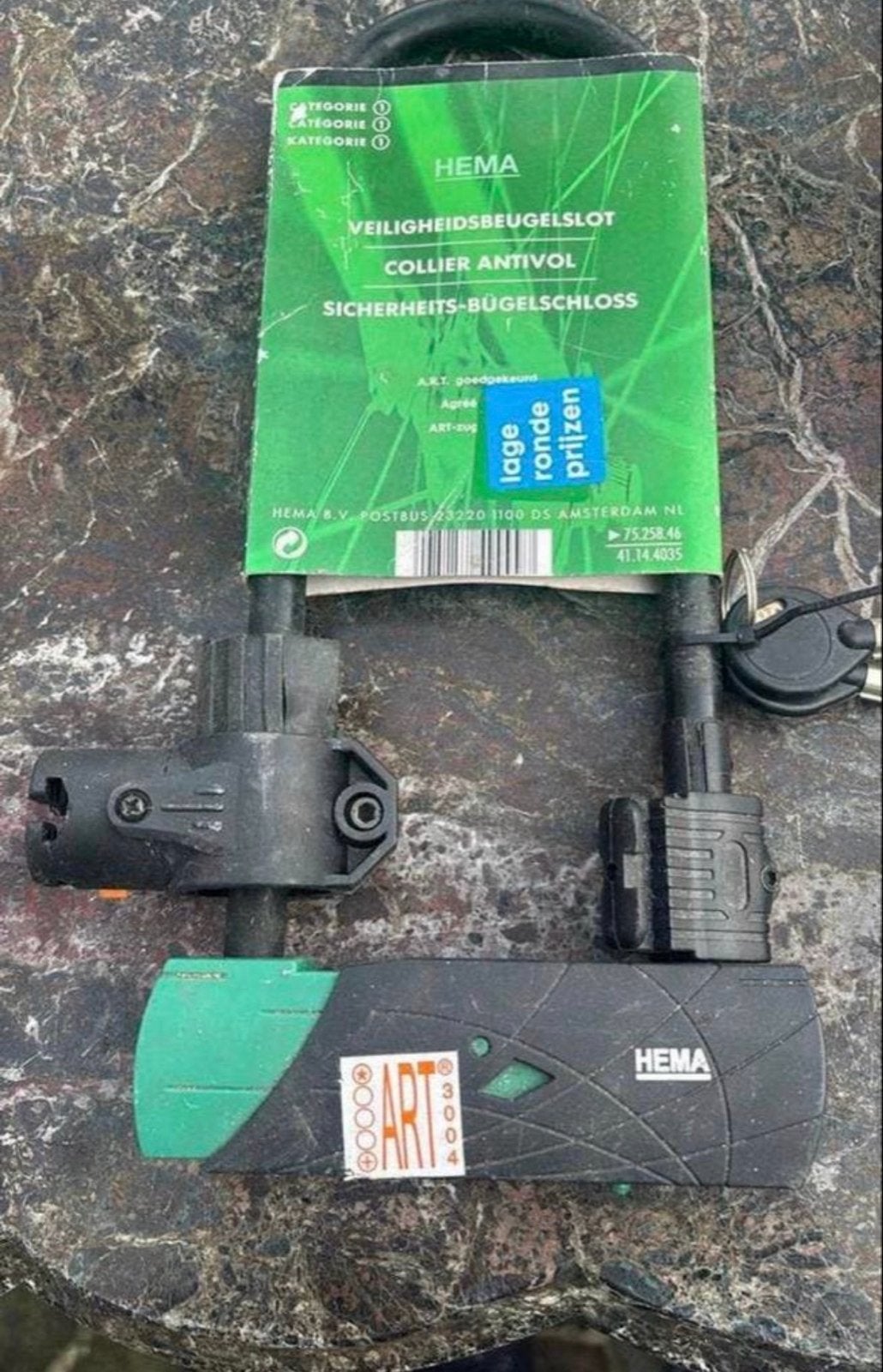 Hema Veiligheidsbeugelslot ART 3004, Fietsen en Brommers, Ophalen of Verzenden, Nieuw