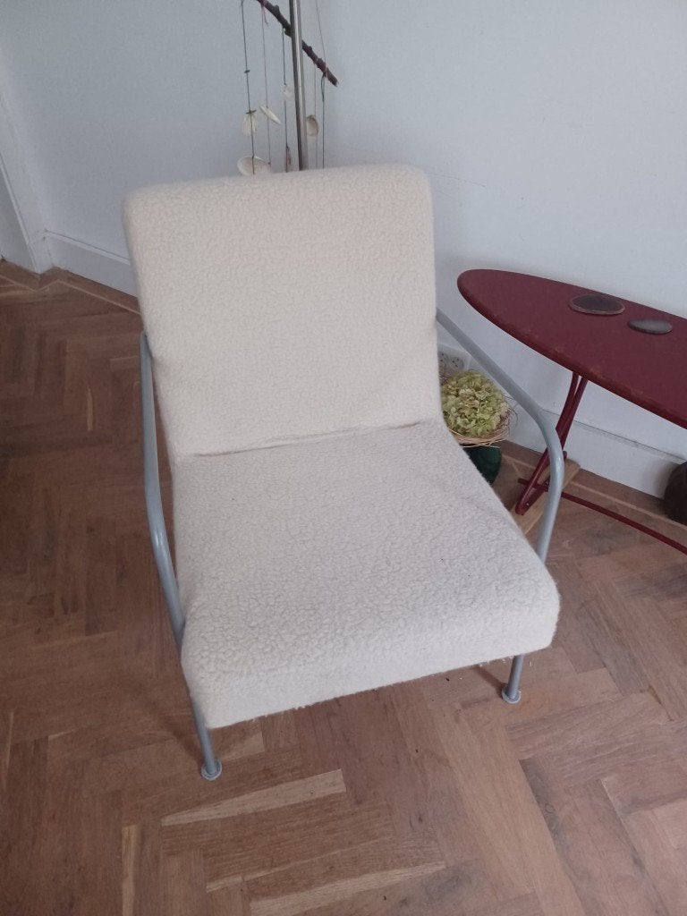 Ikea PS fauteuil bont lammy beige, Ophalen, Gebruikt, 75 tot 100 cm, Stof