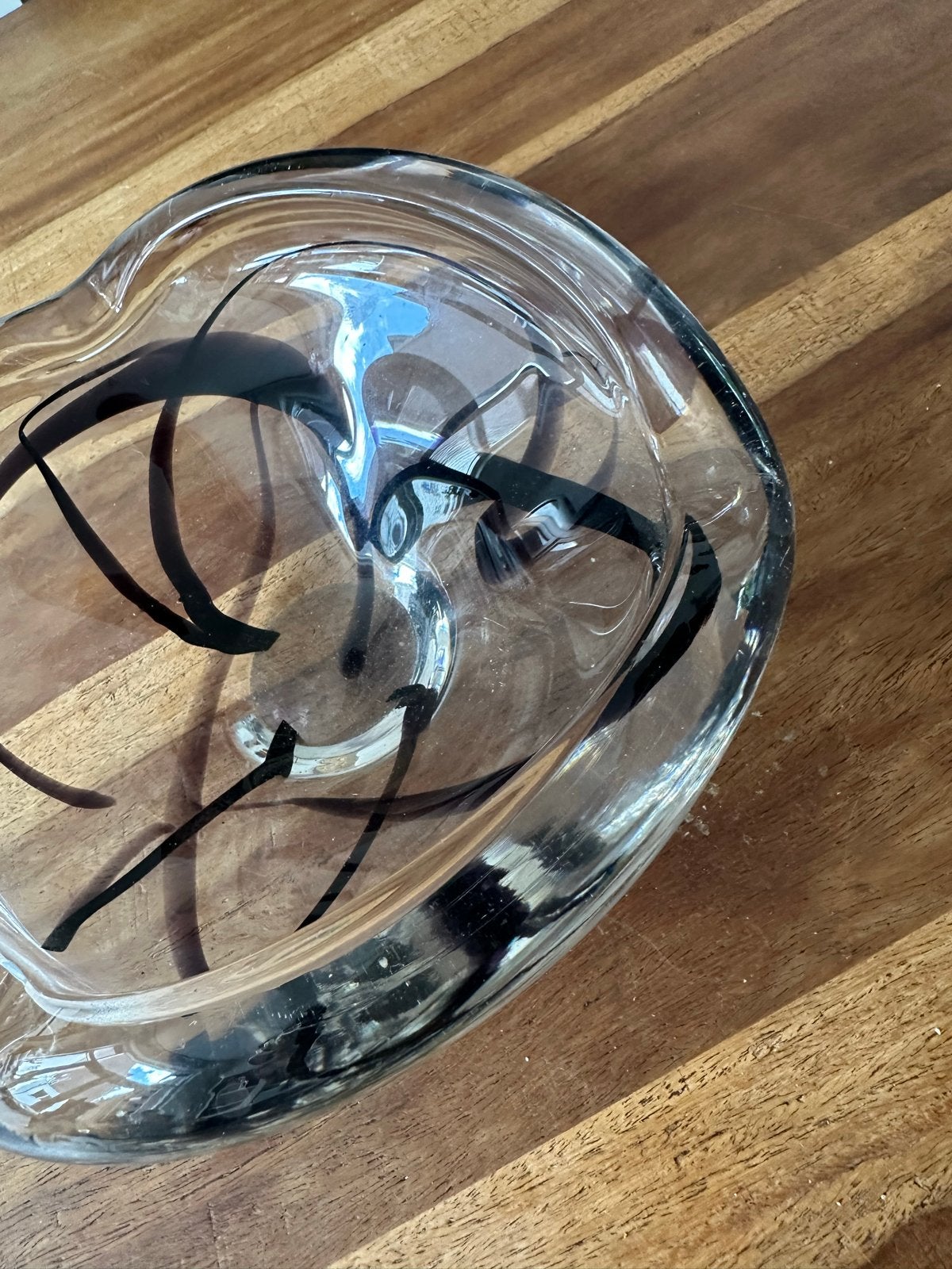 Prachtige Max Verboeket glazen asbak/schaal, Kristal, Antiek en Kunst, Antiek | Glas en Kristal, Ophalen of Verzenden