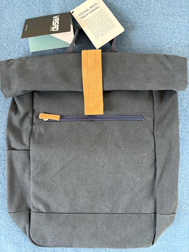 Nieuwe casual canvas rugzak, laptopvak- Vasad, Overige merken, 25 tot 40 cm, Nieuw, Ophalen of Verzenden