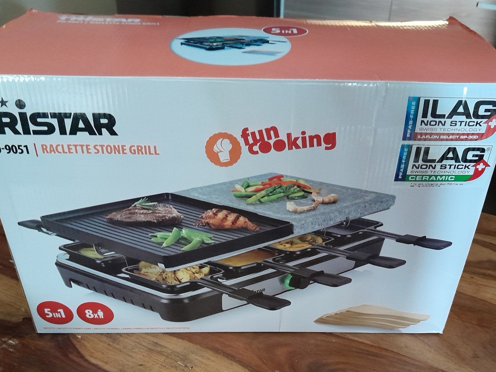Tristar Raclette Stone Grill - 5-in-1 Fun Cooking, Ophalen, Zo goed als nieuw