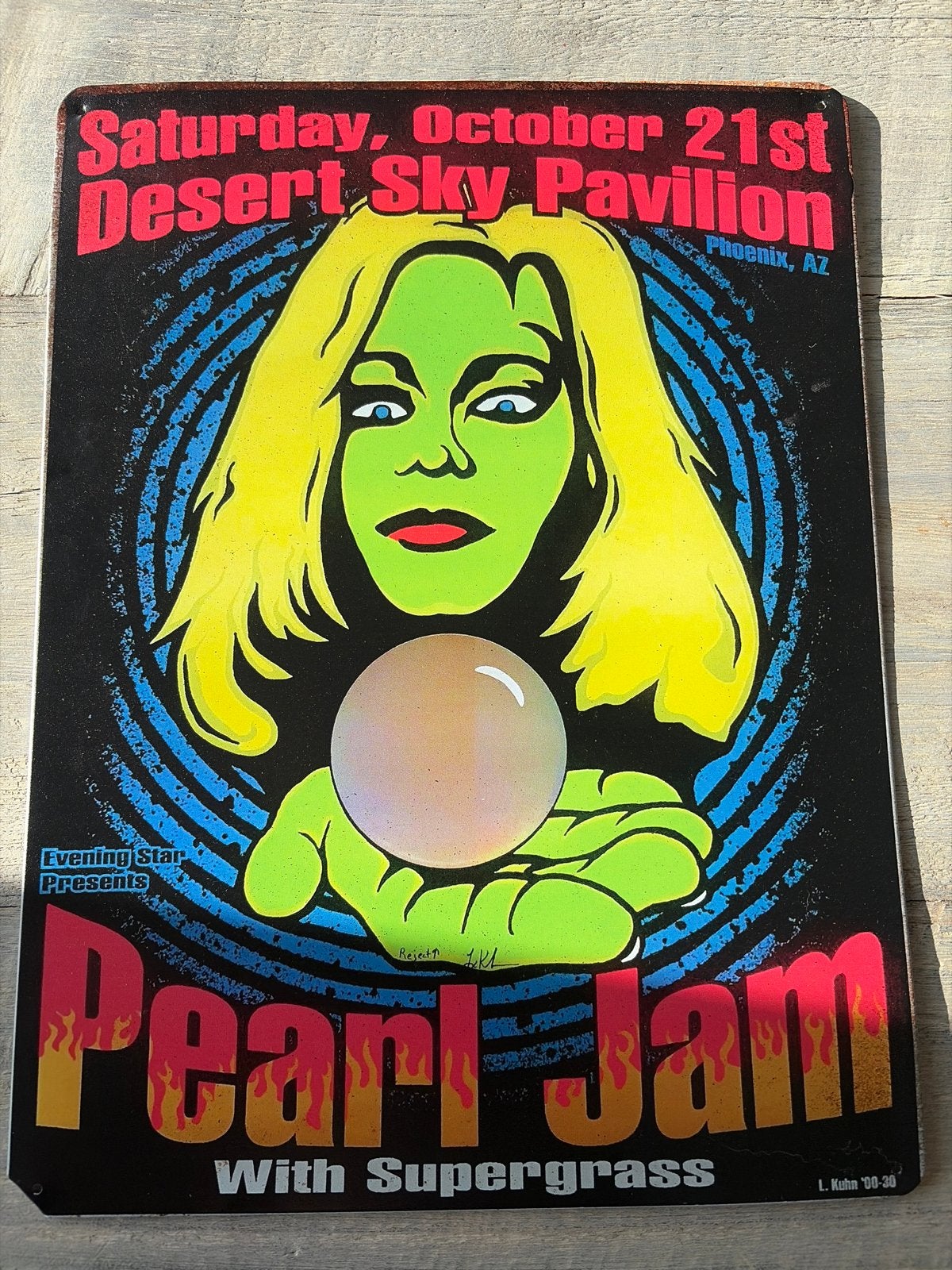 Pearl Jam Concert Poster - Desert Sky Pavilion, Ophalen, Rechthoekig Staand, A4 of kleiner, Zo goed als nieuw
