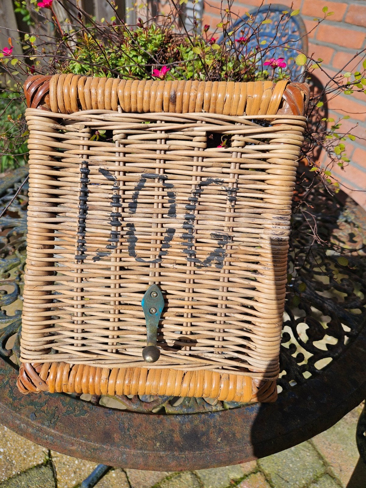 Rieten ophang haak, Ophalen of Verzenden, Rond, Riet