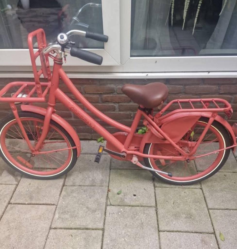 Meisjesfiets Popal 20 inch, Ophalen, Terugtraprem, Gebruikt, Popal transport fiets