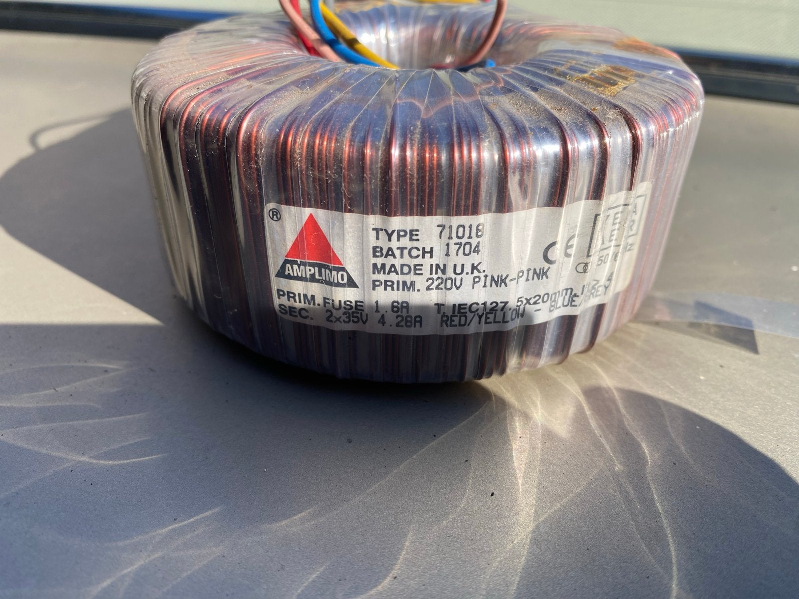 AmpliMo Type 7101B Toroidale Transformator 220V, Ophalen of Verzenden, Gebruikt