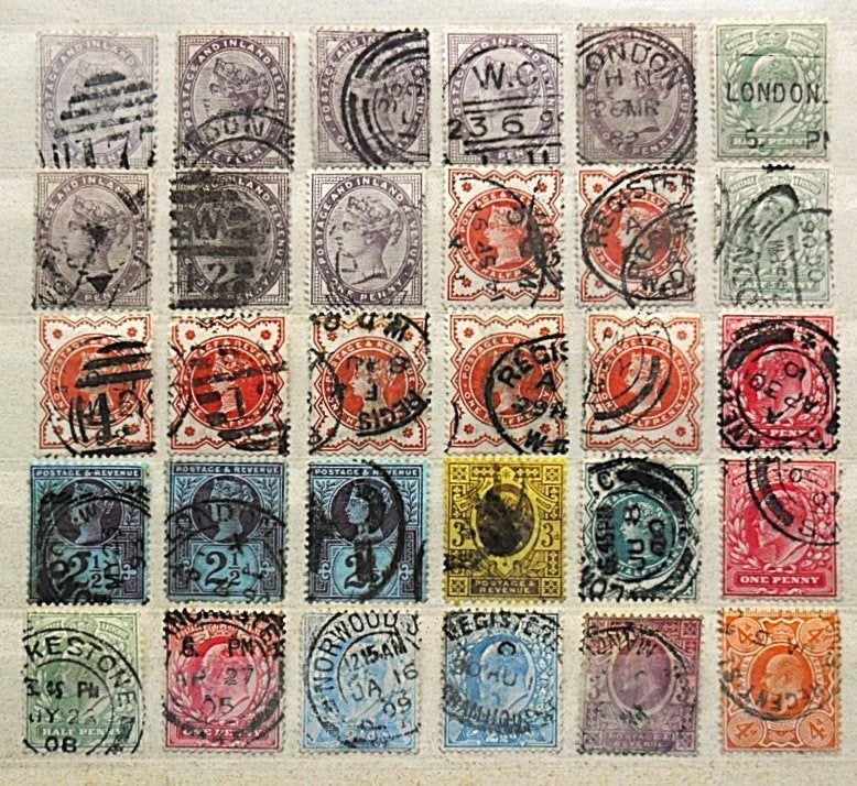 UK Queen Victoria zegels stempels (20x) + Edward VII (10x), Postzegels en Munten, Postzegels | Europa | UK, Ophalen of Verzenden