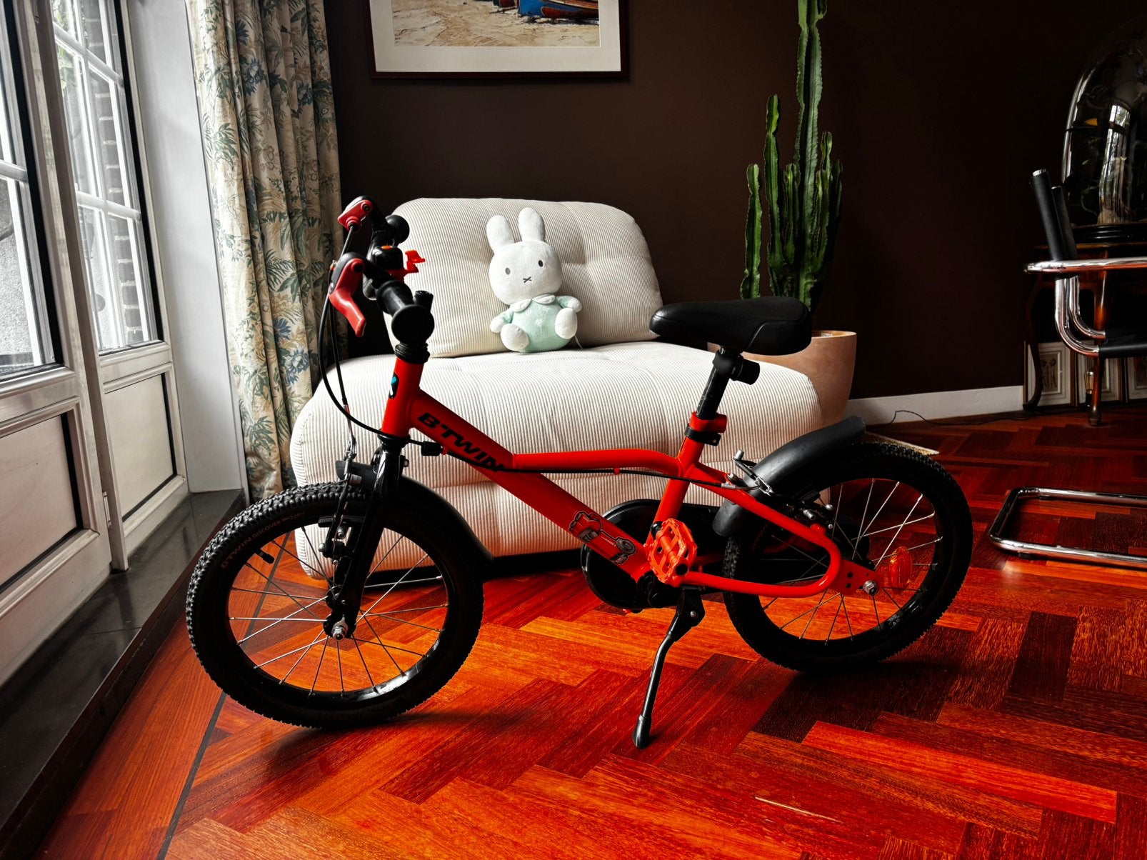 B-Twin Kinderfiets | 16 inch |  4-6 jaar, Fietsen en Brommers, Ophalen, 16 tot 20 inch, Staal, Velgrem
