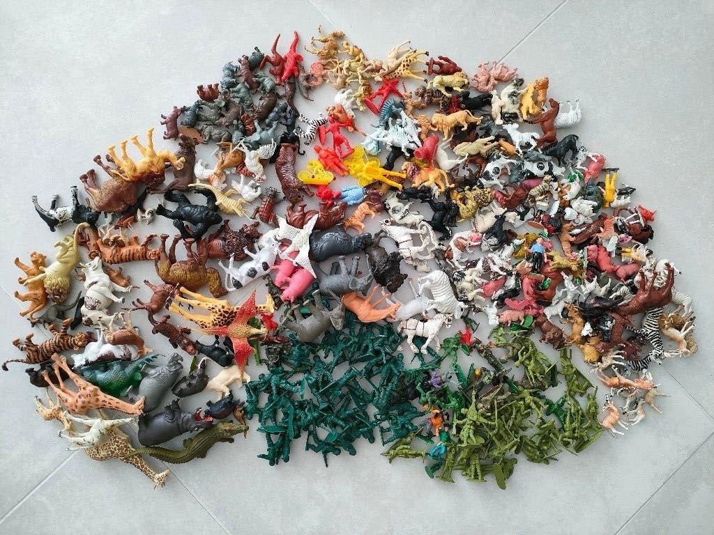 Kunststof diertjes, dieren, soldaatjes speelgoed, Verzamelen, Ophalen, Gebruikt