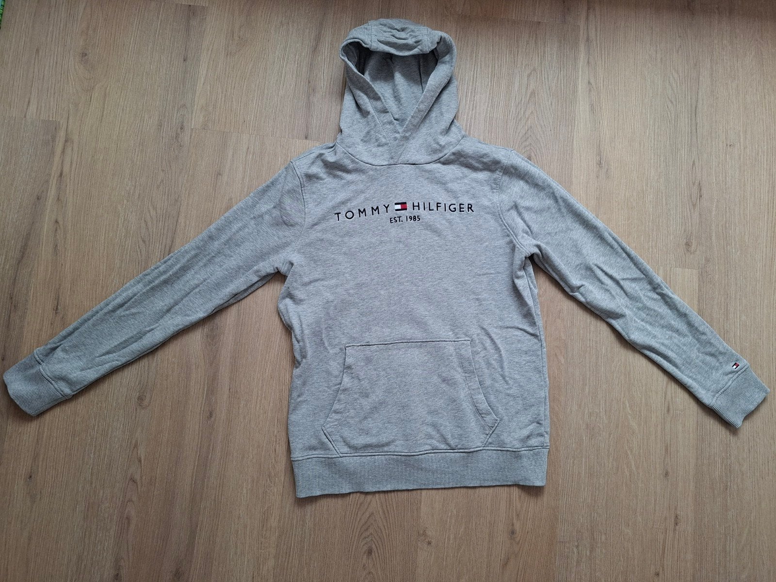Grijze Tommy Hilfiger hoodie maat 164, Trui of Vest, Ophalen of Verzenden, Jongen, Tommy Hilfiger
