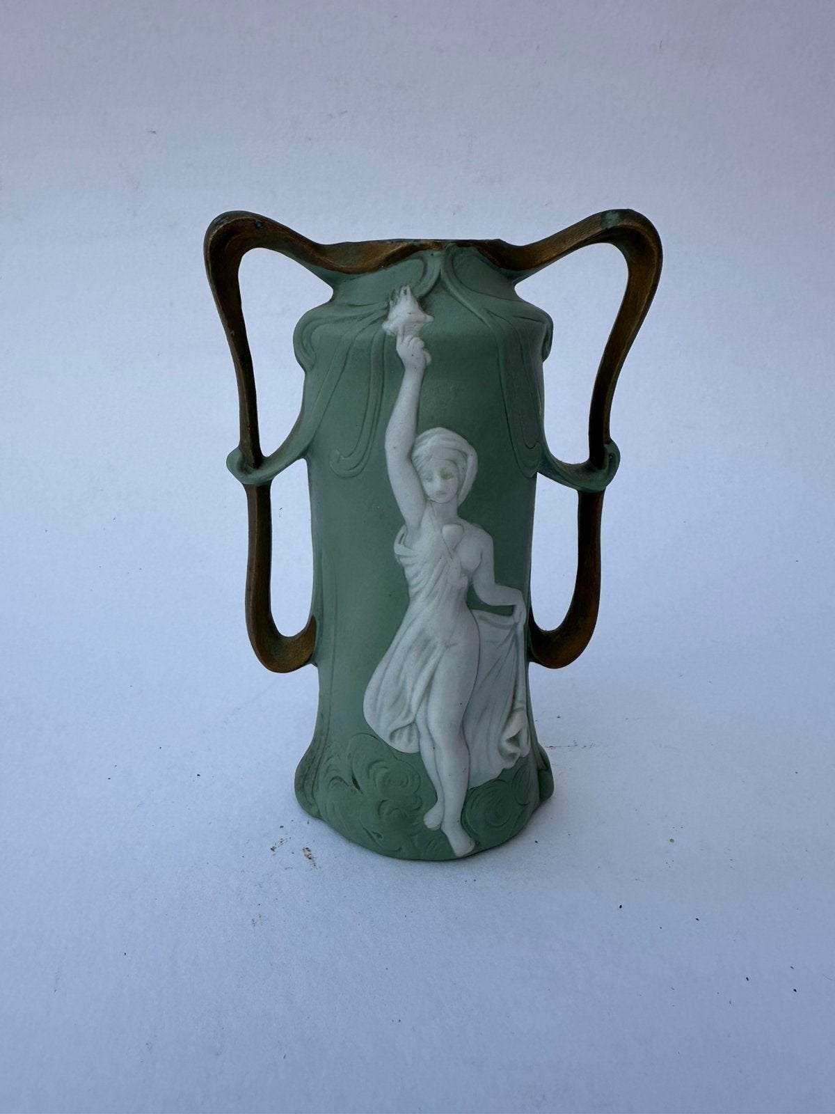Art Nouveau Jasperware vaasje 1890-1900, Ophalen of Verzenden