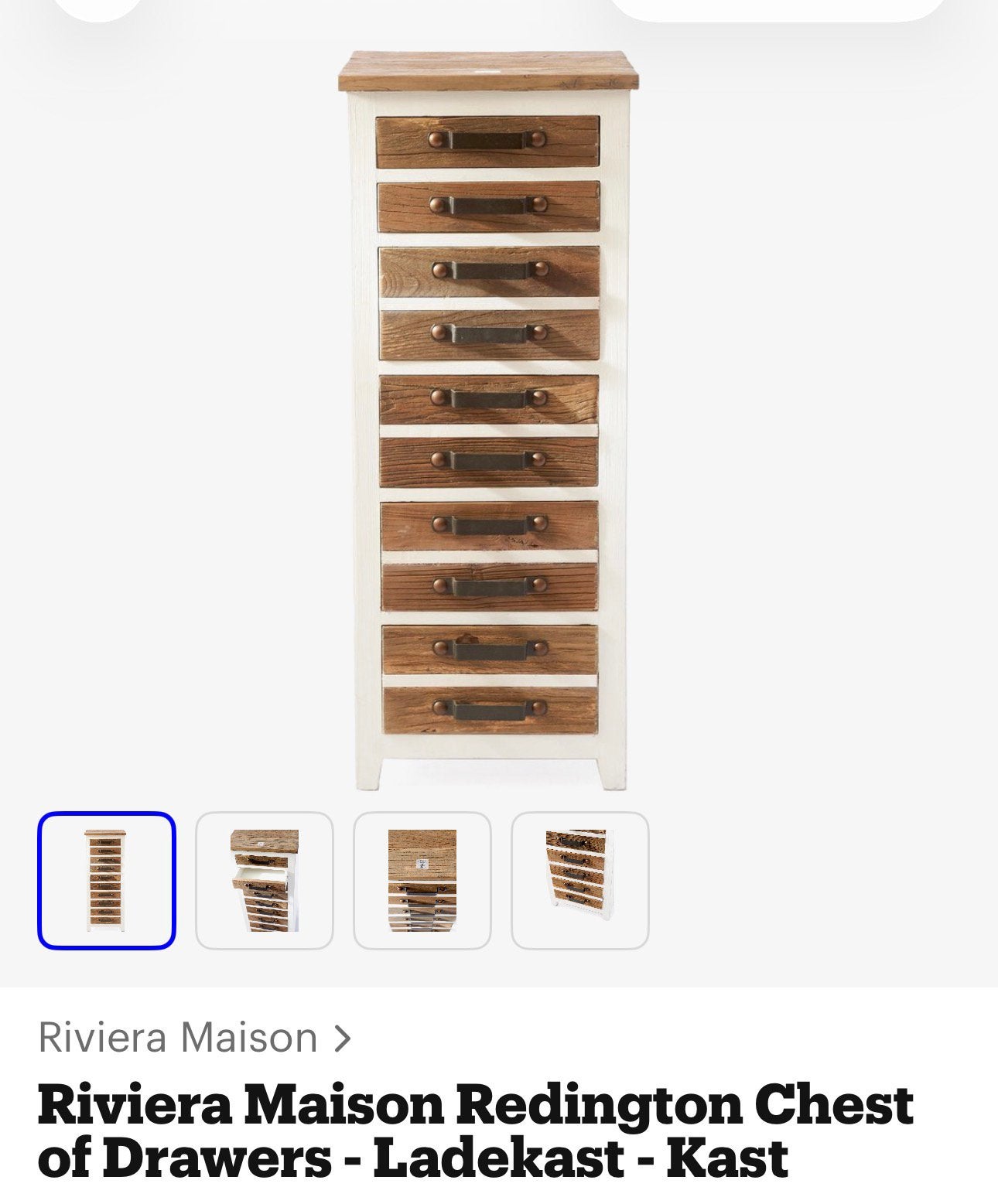 GEZOCHT Rivièra maison Redington chest of drawers, Ophalen, 50 tot 100 cm, Zo goed als nieuw, Minder dan 100 cm
