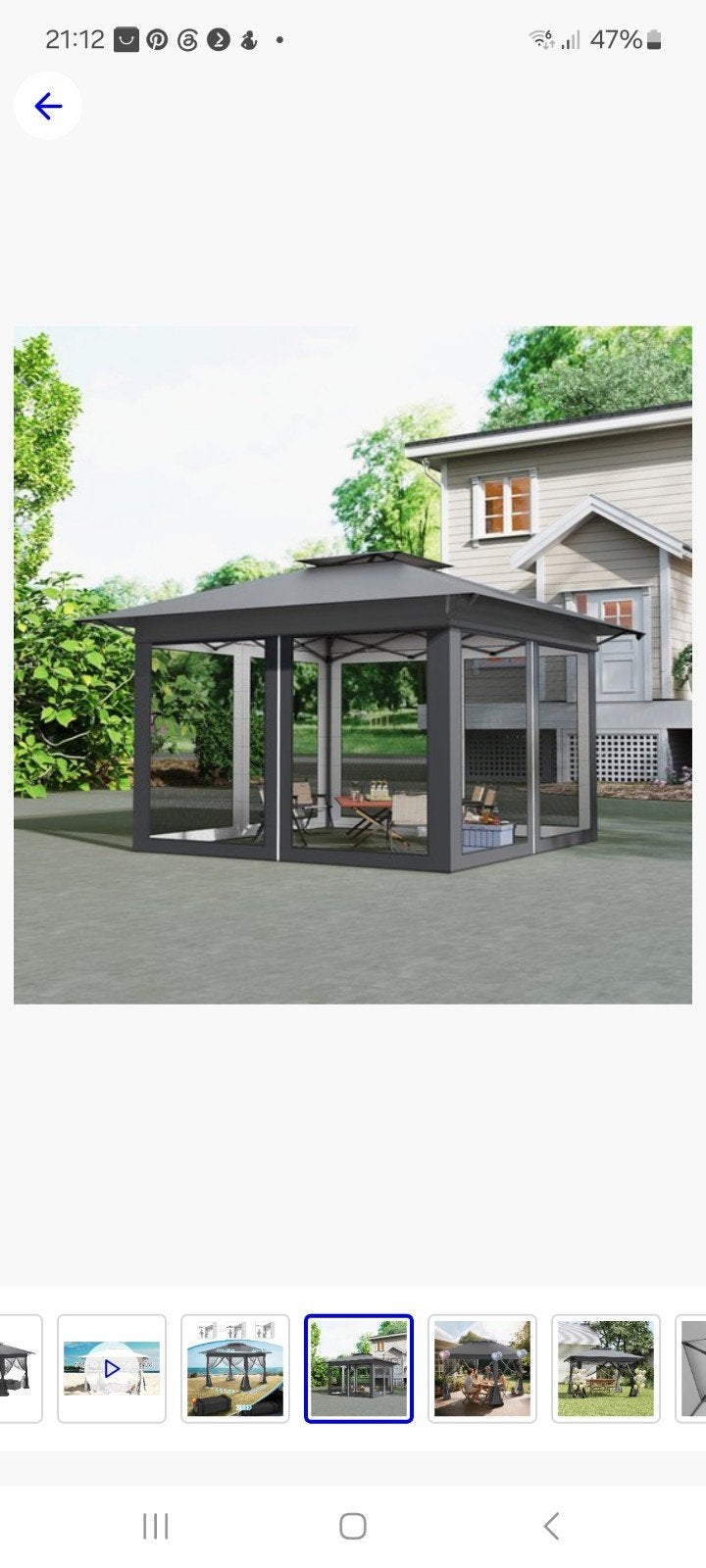 Partytent 4x4m met Anti-Muggen Doek - Ideaal voor Buiten, Tuin en Terras, Ophalen, Partytent, Nieuw, 4 tot 6 meter