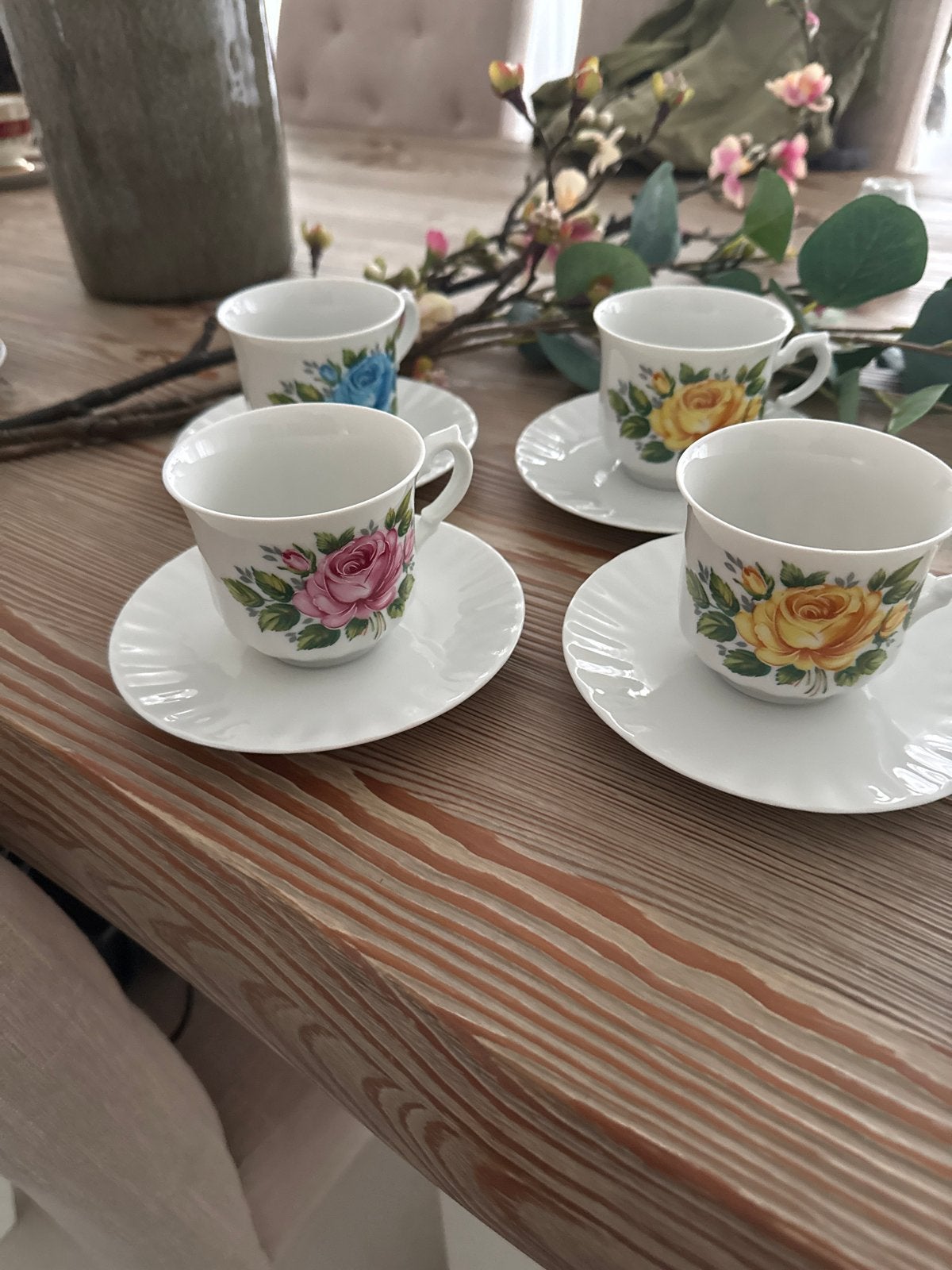 Vintage Kronester Bavaria Espresso Kopjes - Bloemenmotief, Antiek en Kunst, Ophalen