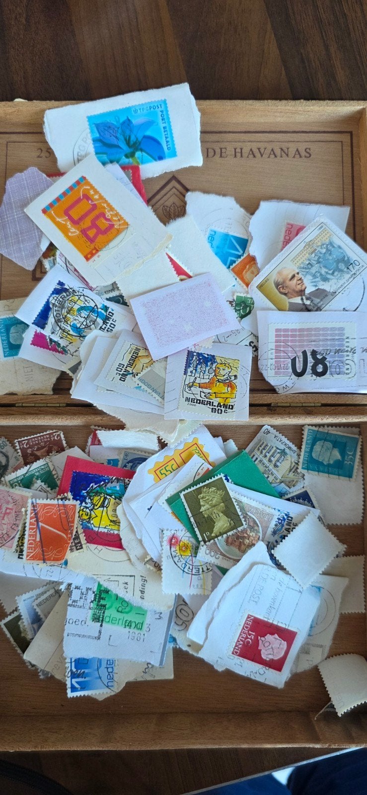Verzameling postzegels, gestempeld en ongestempeld, Ophalen of Verzenden, Na 1940, Gestempeld