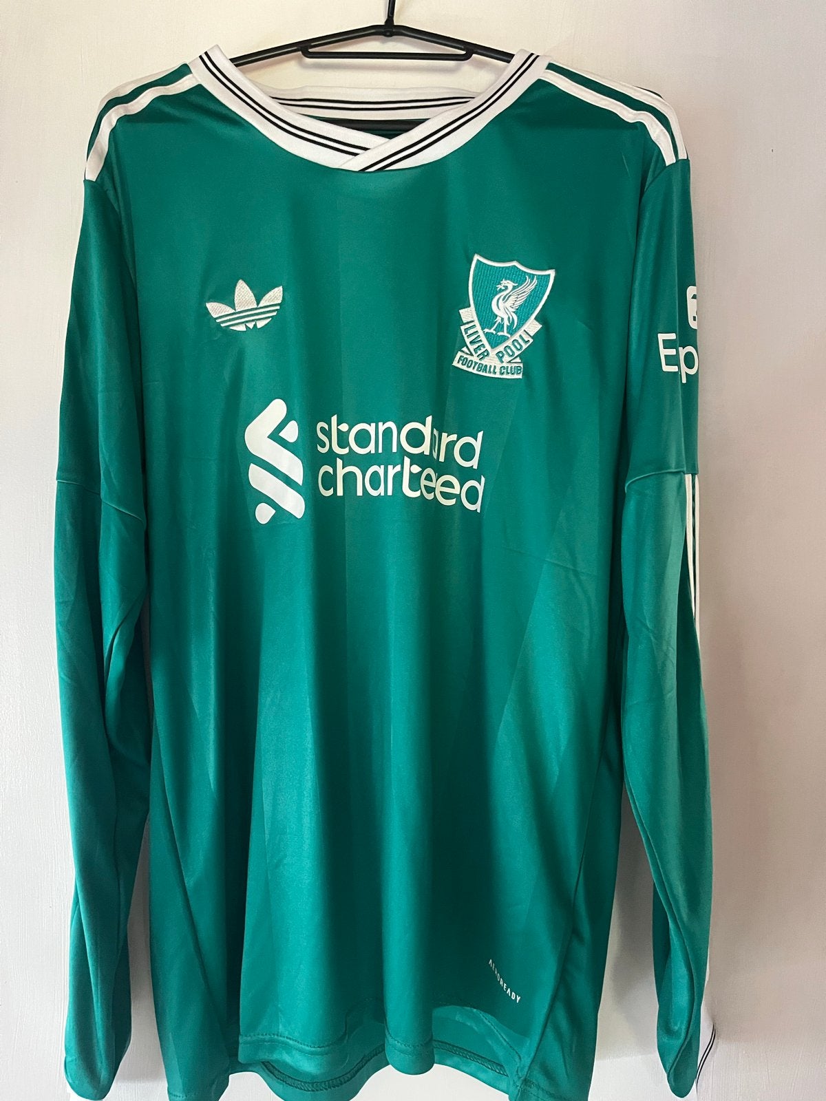 Liverpool voetbalshirt lange mouwen - verschillende spelers, Maat L, Ophalen of Verzenden, Zo goed als nieuw, Shirt