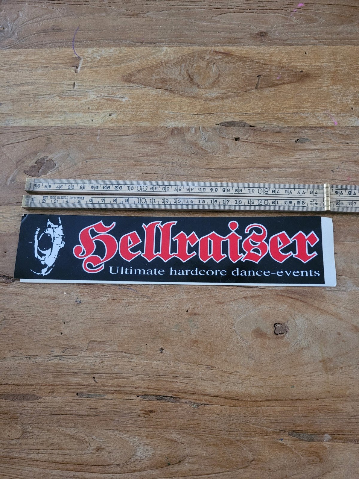 Hellraiser sticker 90's ( hardcore gabber thunderdome ), Ophalen of Verzenden, Gebruikt