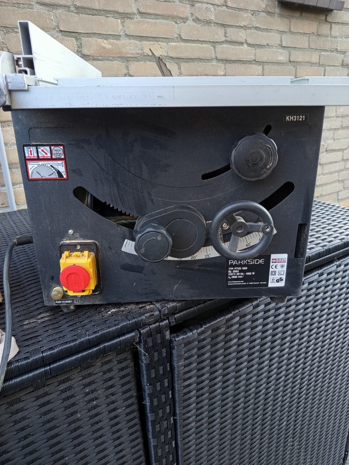 Parkside Cirkelzaag PTKS 1800 - Krachtige Tafelzaag, Ophalen, Gebruikt, Cirkelzaag, 70 mm of meer