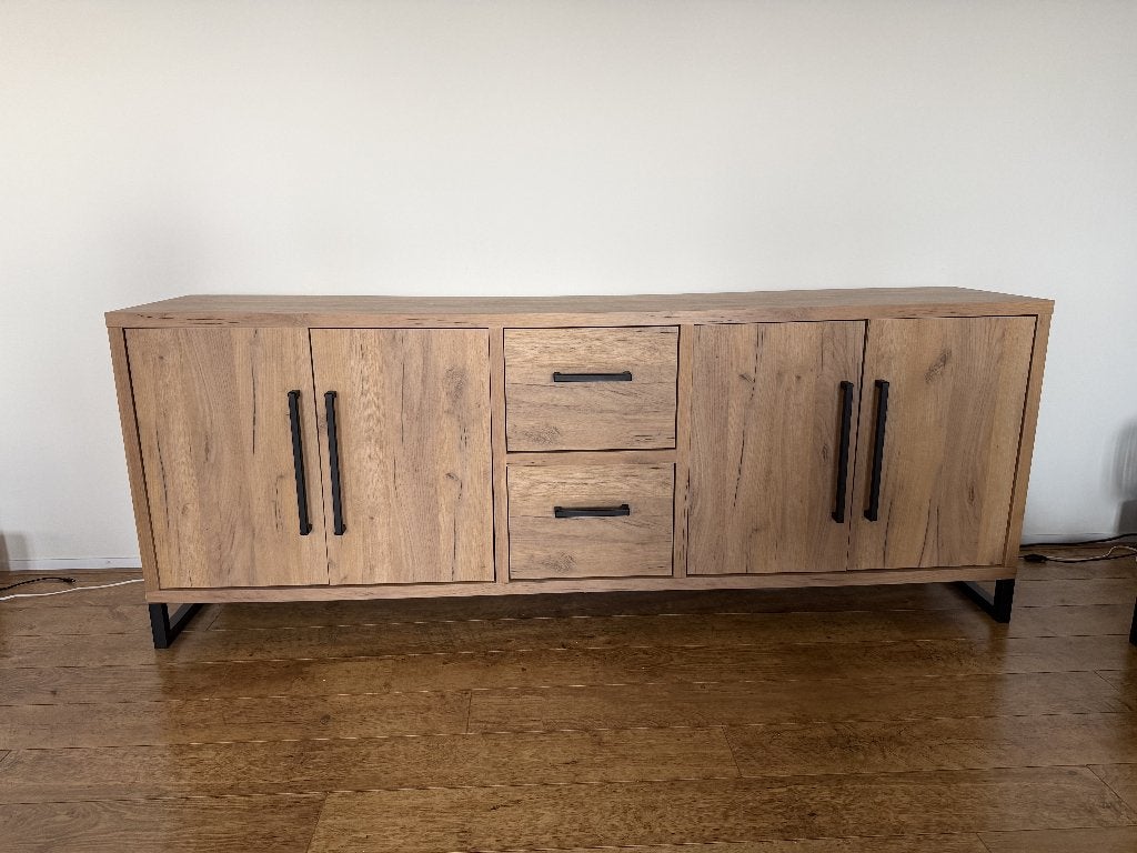 Dressoir Rowan – smoked oak – zeer goede staat, Ophalen, Overige materialen, Met klep(pen), Zo goed als nieuw