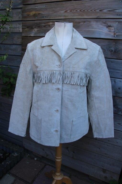Jasje beige Jurgen Michaelsen mt 48 leer Vaste prijs, Beige, Maat 46/48 (XL) of groter, Ophalen of Verzenden, Zo goed als nieuw