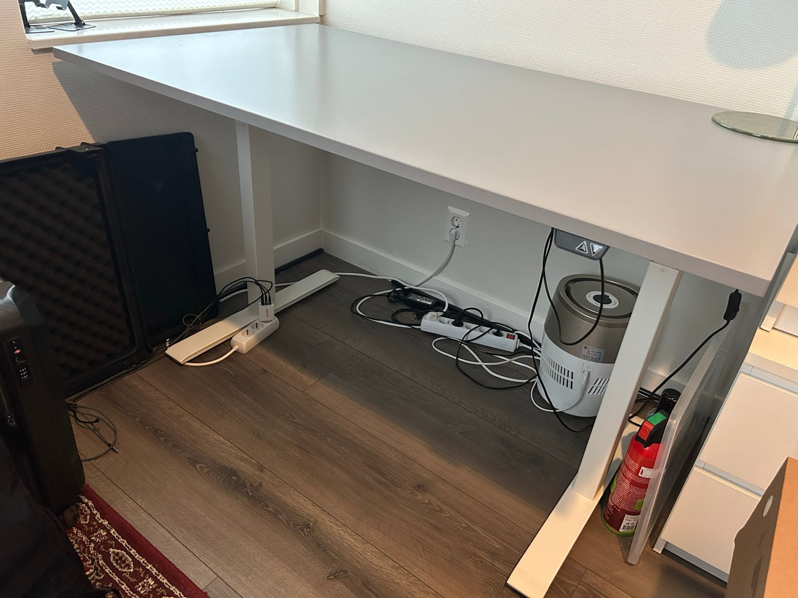 IKEA Rodulf Zit-sta bureau - Grijs, Elektrisch verstelbaar, Ophalen, Zit-sta bureau, Elektrisch, Gebruikt
