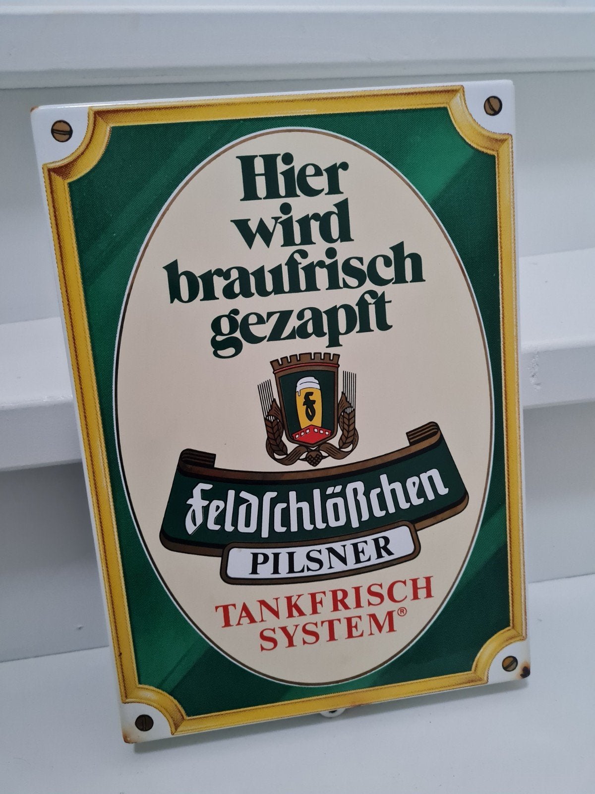 emaille bord Duits bier, Ophalen of Verzenden
