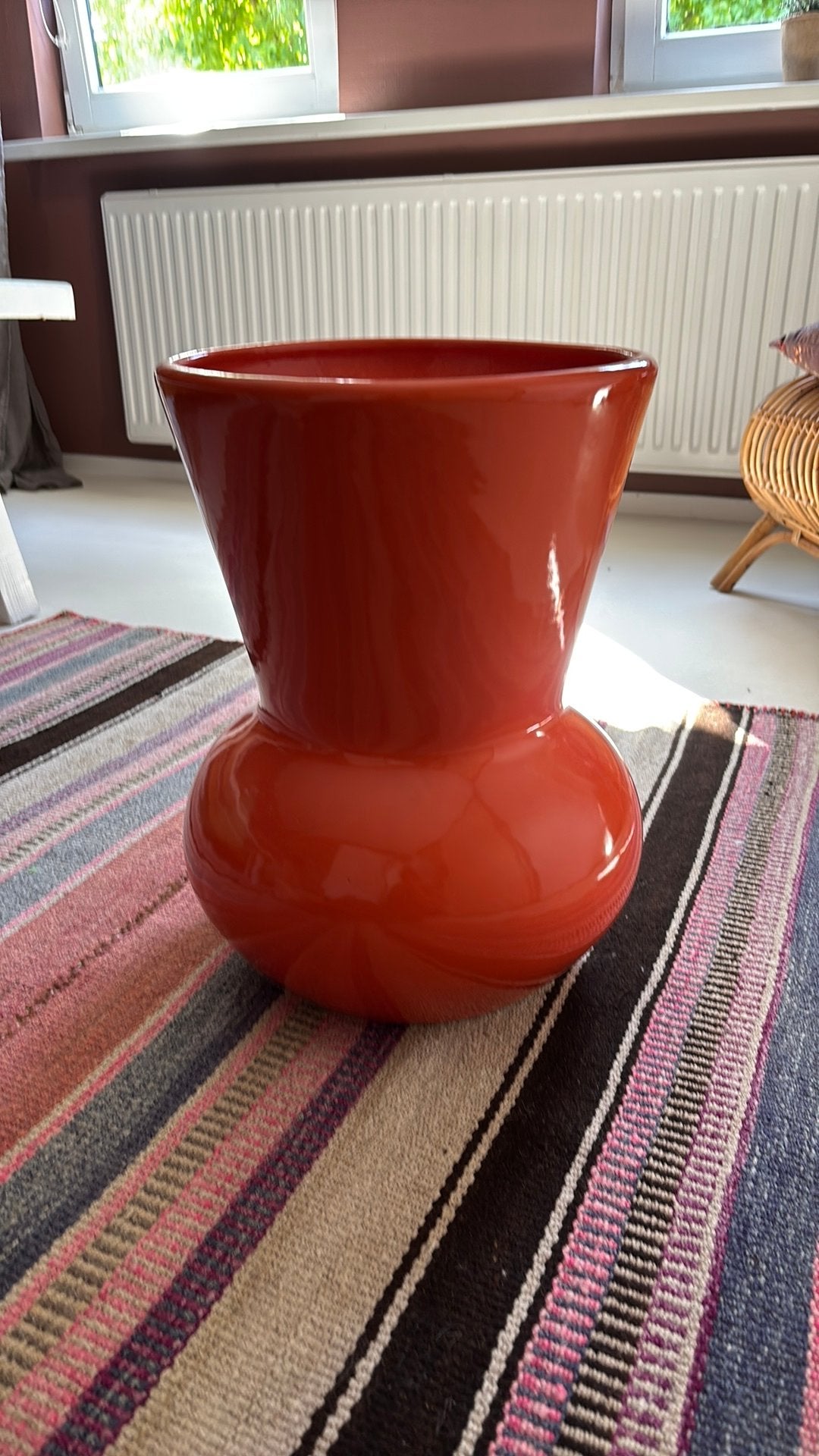 Mooie grote vaas van Des Pots, Huis en Inrichting, Ophalen, 45 cm, Oranje, Zo goed als nieuw