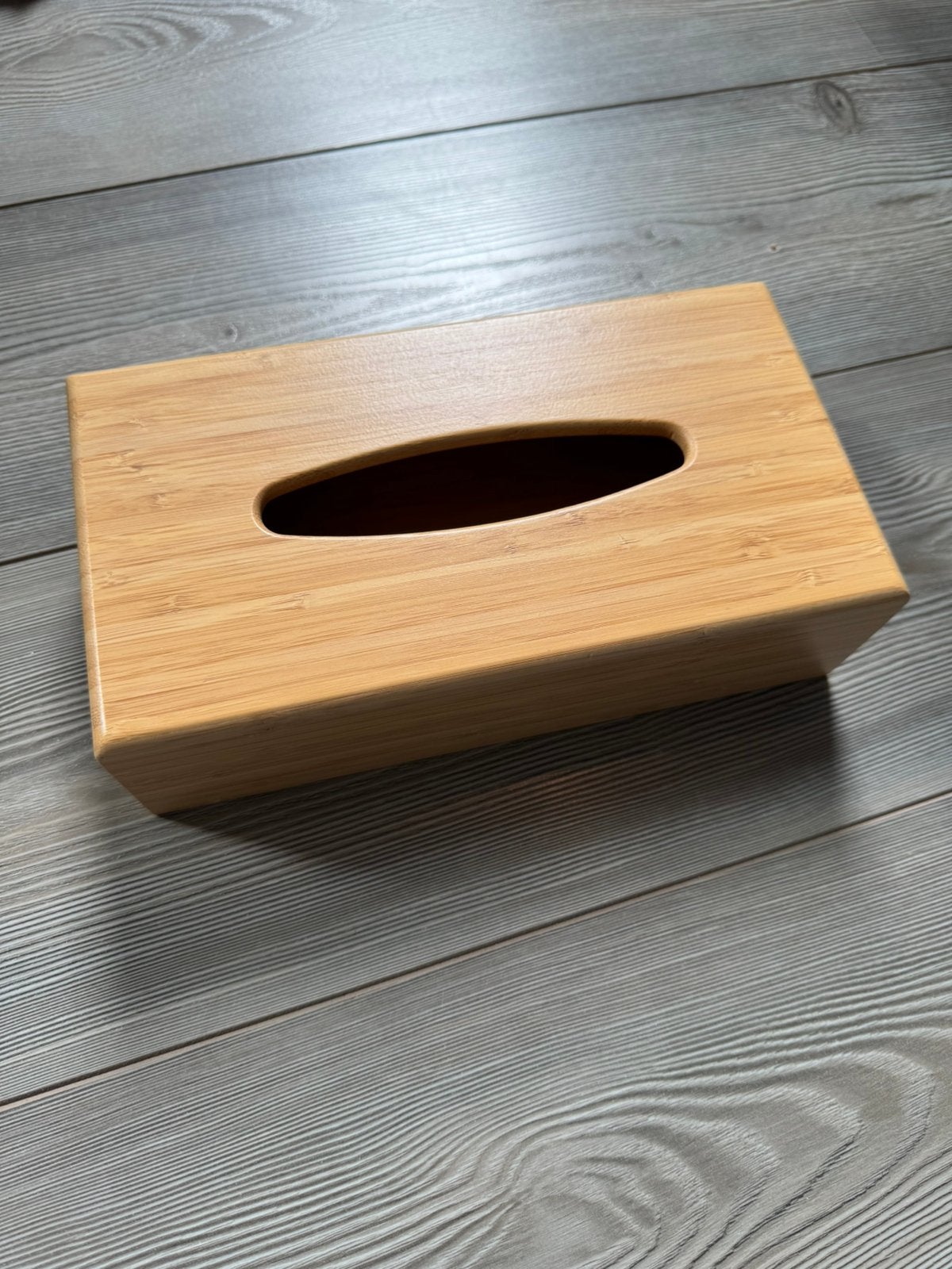 Bamboe tissueboxhouder, Ophalen, Hout, Zo goed als nieuw, Modern