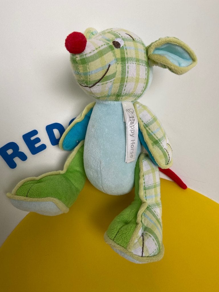K4655 happy horse muis groen geruit, Ophalen of Verzenden, Zo goed als nieuw, Overige typen