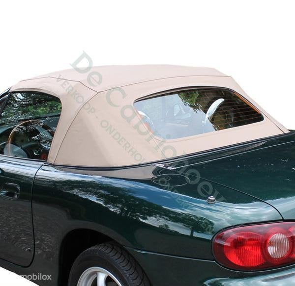 MX5 Softtop - stof met glazen raam Premium (beige), Auto-onderdelen, De Cabriohoeve VOF, Nieuw, Info@cabriohoeve.nl, Julianalaan 9, 9462PG Gasselte, Nederland
